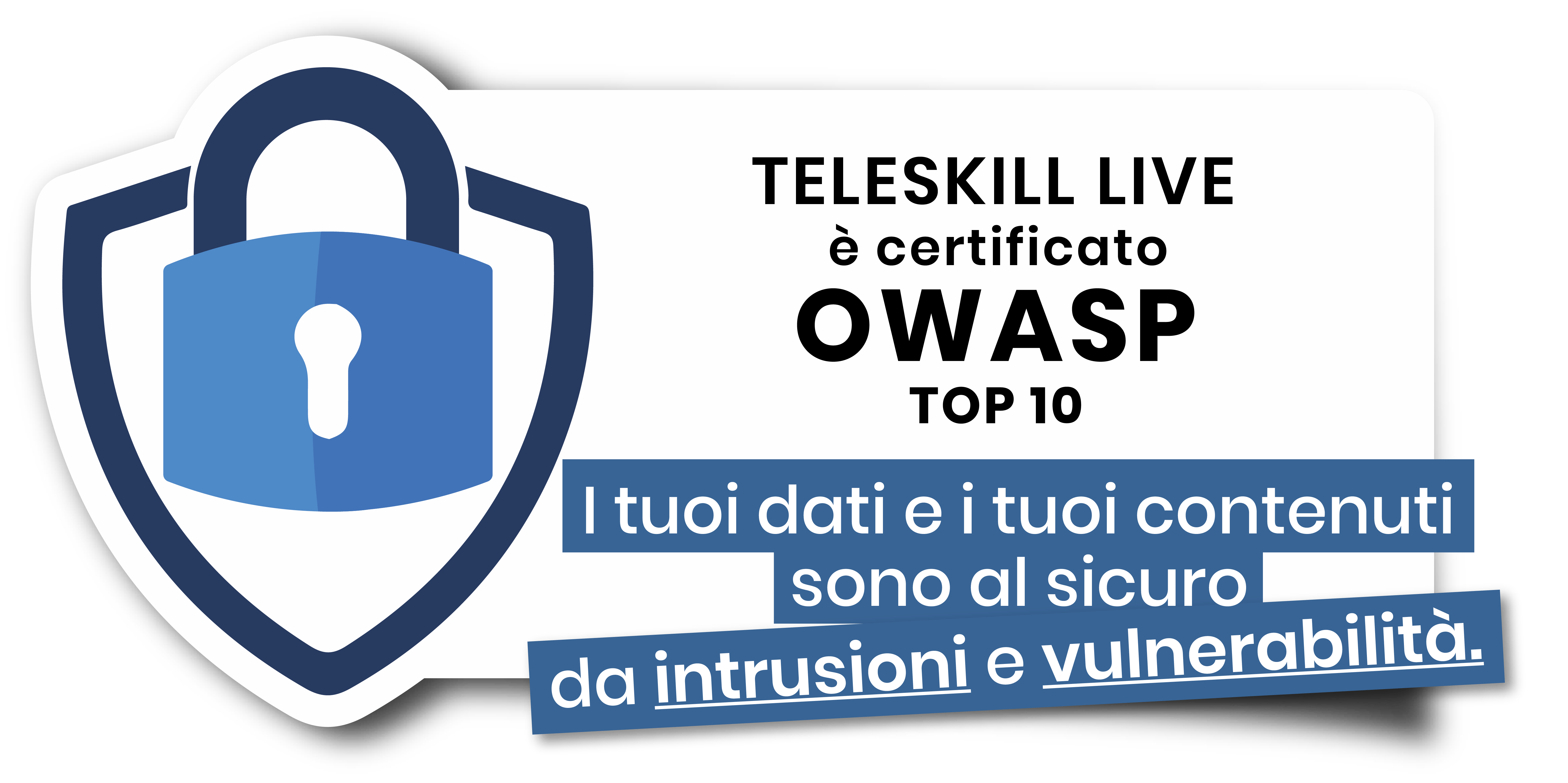 Certificato OWASP contro intrusioni e vulnerabilità